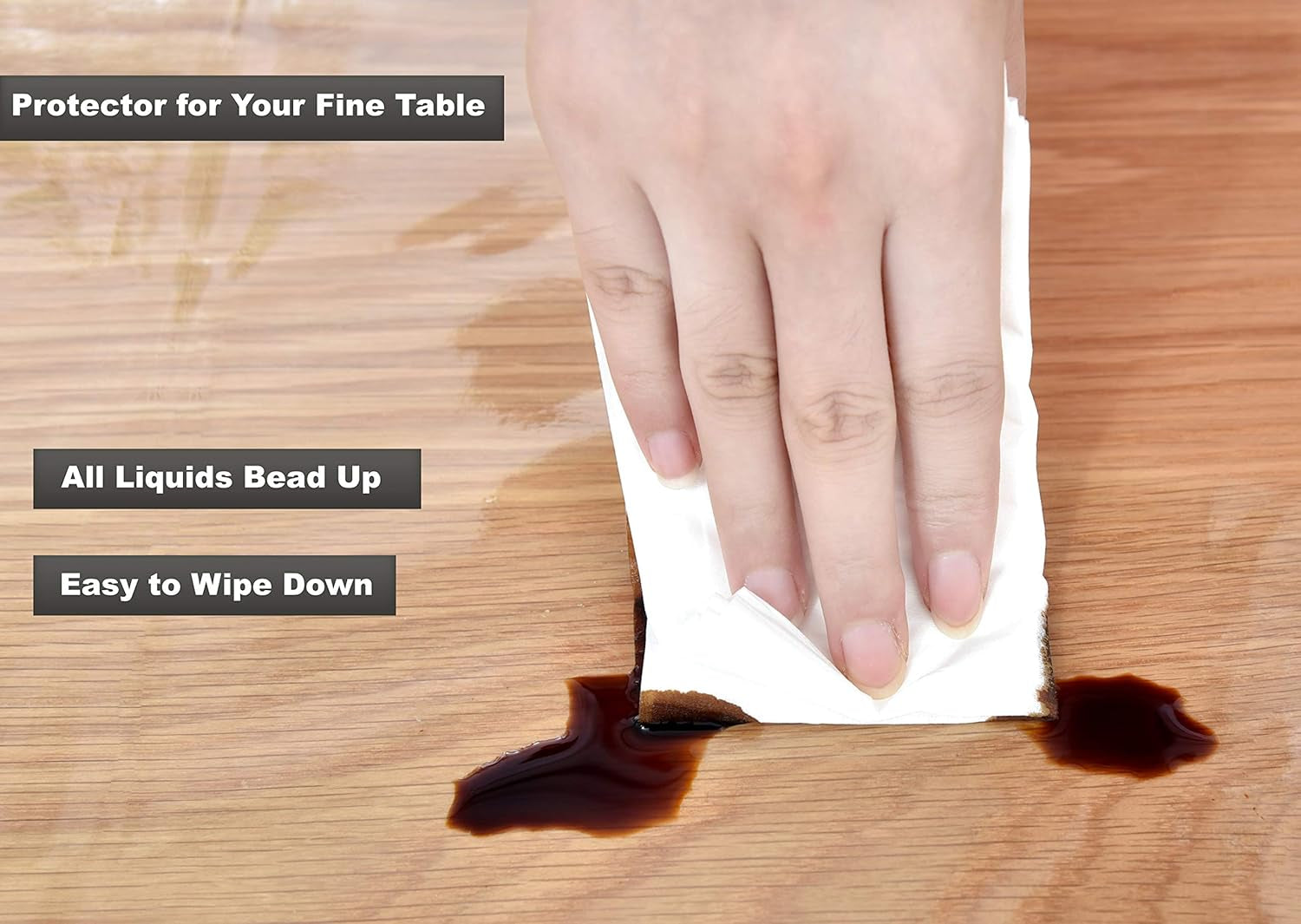 Indoor Outdoor Heavy Duty Premium Crystal Clear Vinyl Rectangular Tablecloth, Waterproof Wipeable Plastic Protector Cover for Tables 54 X 84 Inch, 6-8