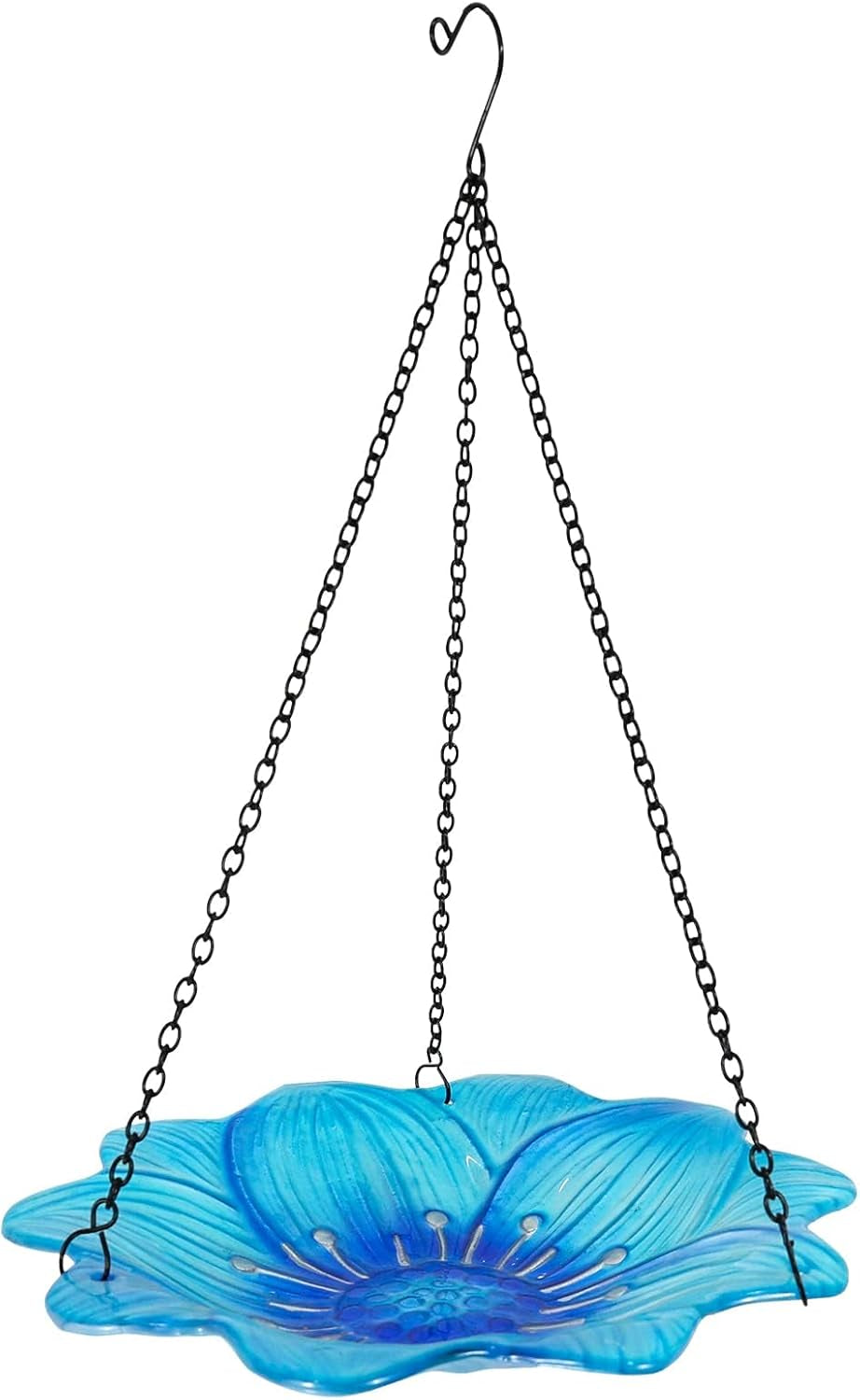 Hanging Bird Feeder - Bird Baths for Outdoors - Glass Birdbaths for Garden and Patio Decor, Pretty Gift Idea