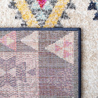 Adirondack Collection Area Rug - 5'1" X 7'6", Ivory & Grey, Boho Tribal Design, Non-Shedding & Easy Care, Ideal for High Traffic Areas in Living Room, Bedroom (ADR270A)