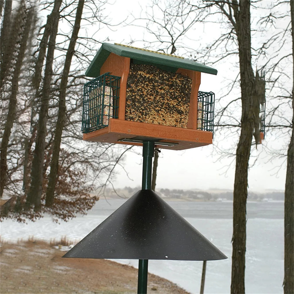 Squirrel Proof Baffle, Protecting outside Pole Bird Feeders and Bird Houses, Hang Mount Raccoon and Squirrel Guard Stopper for Shepherd Hooks, 12Inch