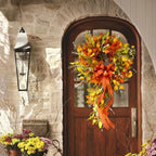 23 Inch Artificial Autumn Fall Wreath Fall Door Wreaths Autumn Wreath Fall Wreaths Farmhouse Wreaths Thanksgiving Decor for Front Door