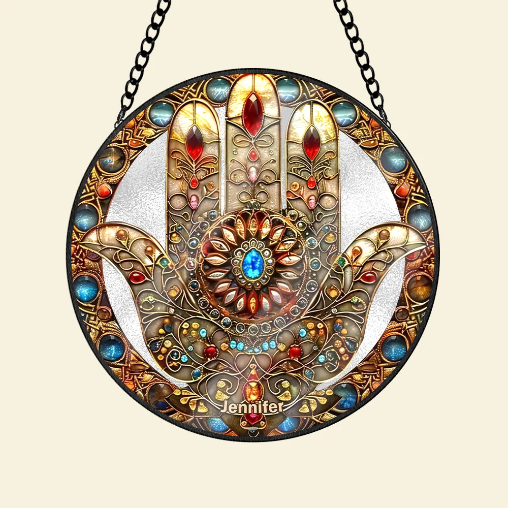 Hamsa Hand Stained Glass 05Acxx200824/12Acqn240824 Decor Gifts