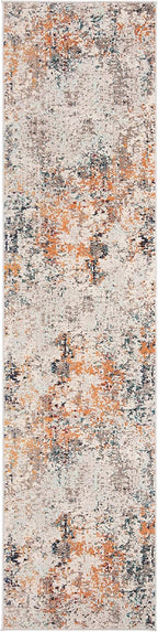 Madison Collection Runner Rug - 2' X 8', Grey & Beige, Modern Abstract Design, Non-Shedding & Easy Care, Ideal for High Traffic Areas in Living Room, Bedroom (MAD453A)