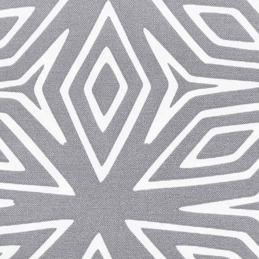 Tufted Indoor and Outdoor Decorative Throw Pillows - 19-Inch Square Patio Cushions Set of 2 - Weather-Resistant Polyester - Gray Geometric