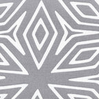 Tufted Indoor and Outdoor Decorative Throw Pillows - 19-Inch Square Patio Cushions Set of 2 - Weather-Resistant Polyester - Gray Geometric