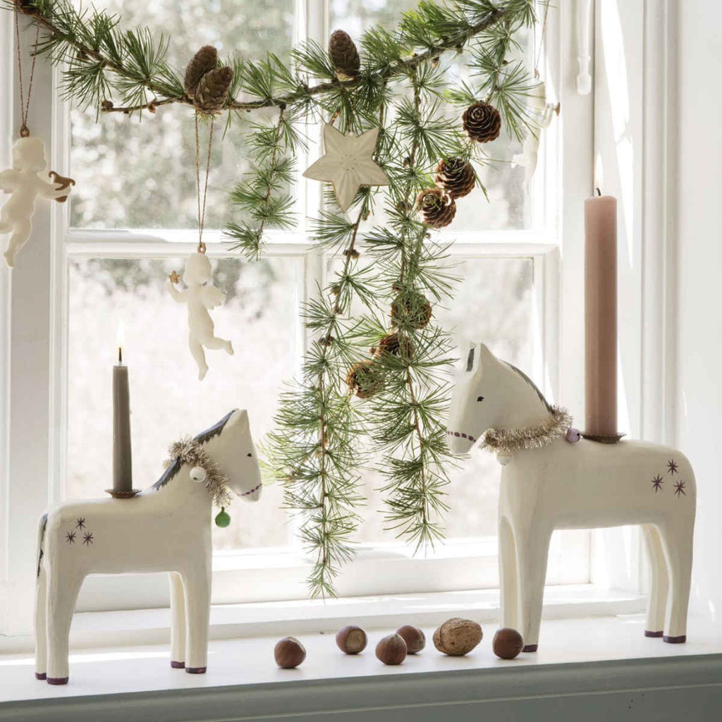 Wooden Horse Candle Holder