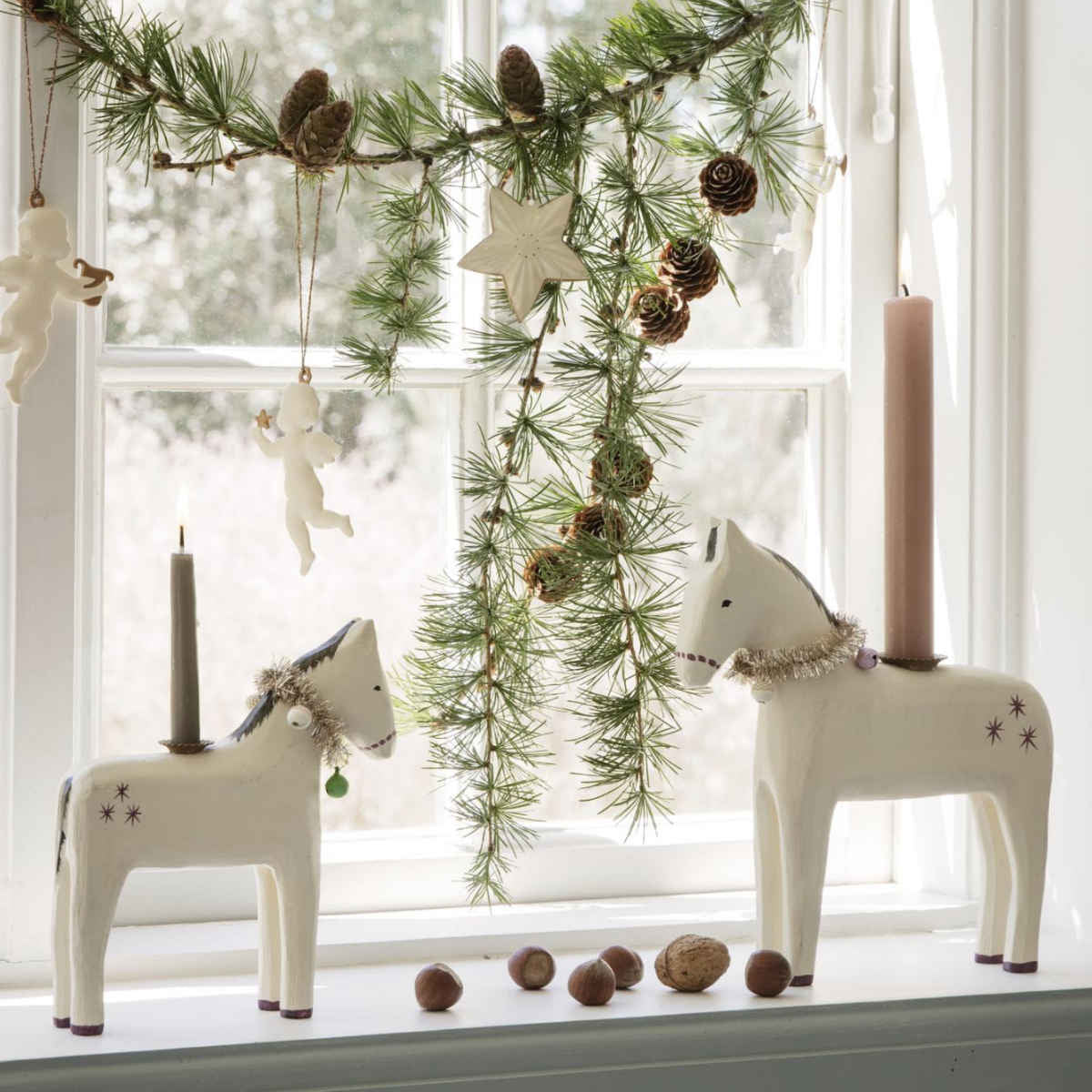 Wooden Horse Candle Holder