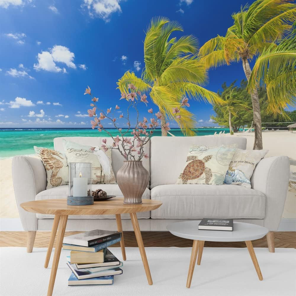 Outdoor Summer Pillow Covers 18X18, Set of 4 Beach Pillow Case, Patio Decoration Cushion Covers Cushion Case for Home Summer Seasonal Decoration