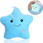 Cute LED Night Light up Throw Pillow Inserts Star Stuffed Animals Plush Toys for Kids Children’S Day Gift Son Daughter Girls Boys,Decorative Blue Throw Pillows for Couch,Sofa,Bed,Room,Office