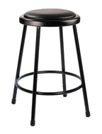(2 Pack) Black Vinyl Padded Stool