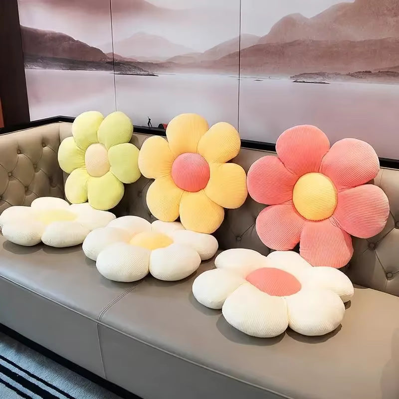 40CM Colorful Flowers Plush Pillow Plant Petal Cushion Stuffed Toys for Girls Baby Home Decor Gift Flower Pillow Home Decor Gift