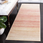 Adirondack Collection Runner Rug - 2'6" X 8', Pink & Ivory, Modern Ombre Design, Non-Shedding & Easy Care, Ideal for High Traffic Areas in Living Room, Bedroom (ADR142U)