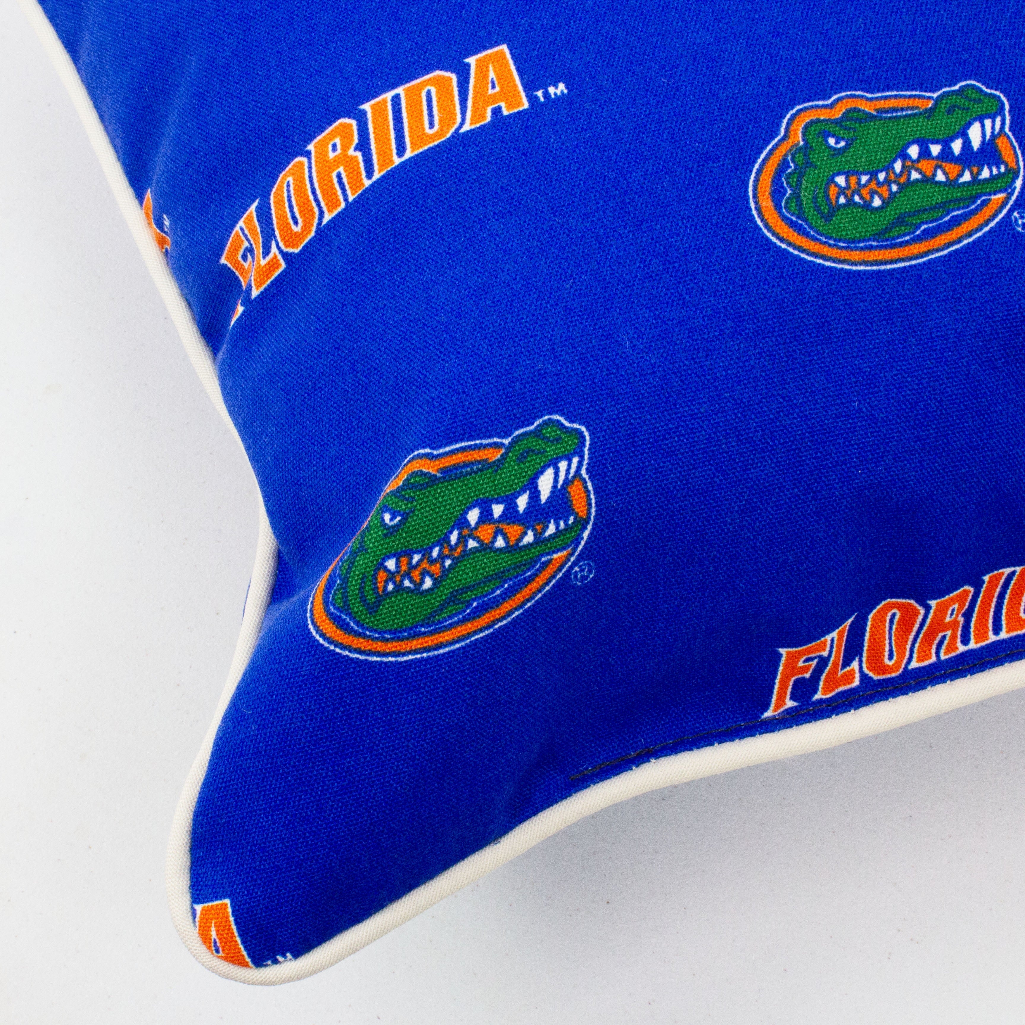 Florida Gators  Indoor or Outdoor Decorative Pillow Pair, 16 in X 16 In