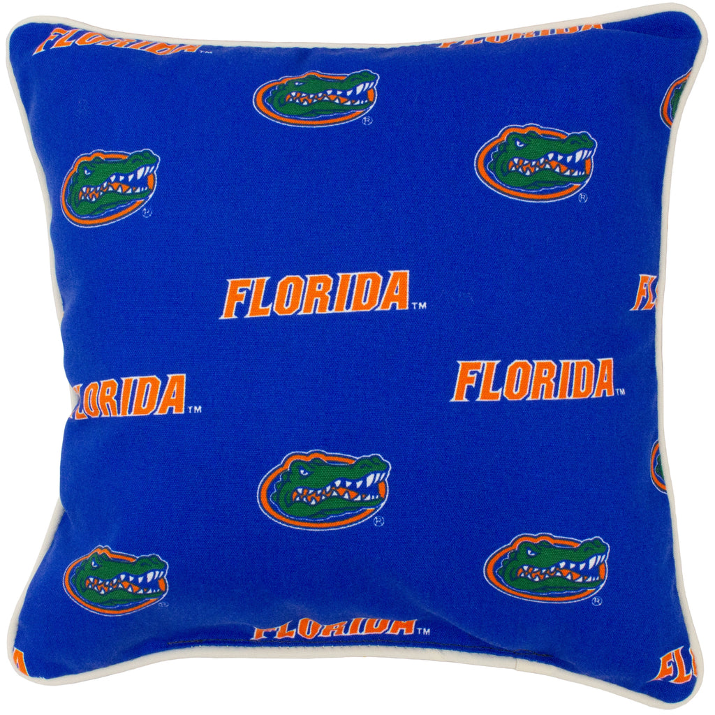 Florida Gators  Indoor or Outdoor Decorative Pillow Pair, 16 in X 16 In