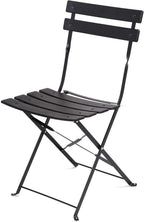 Premium Frame Patio Bistro Set, Folding Outdoor Patio Furniture Sets, 3-Piece Patio Set of Folding Patio Table and Chairs, Black