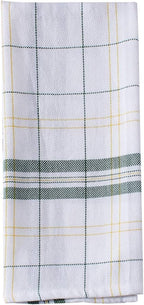 Lemon Yellow Printed Cotton Kitchen Towel Set - Absorbent Multi Purpose Kitchen Linen - 4 Drying Dish Hand Towels 20X28