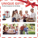 Mosaic Solar Wild Bird Feeder, Waterproof Lantern Shape with S-Hook & 4 LED Lights, Garden Decor for Lawn, Patio, Balcony, Yard Ornament - Unique Gifts for Mom, Women, Grandma, Bird Lovers