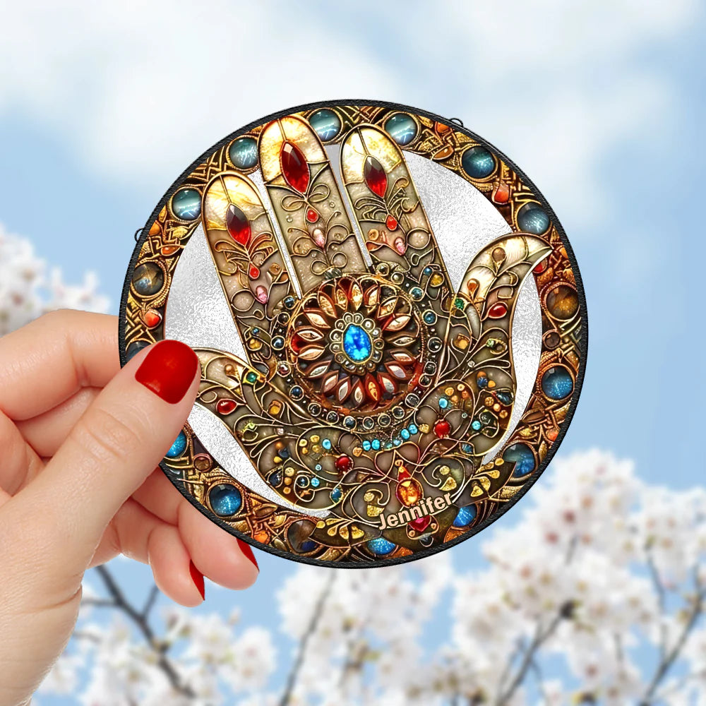 Hamsa Hand Stained Glass 05Acxx200824/12Acqn240824 Decor Gifts