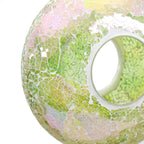 Bird Feeder, round Squirrel-Proof Wild Bird Feeder, Fly-Through Hanging Glass Design, Large Wreath-Shaped Bird Feeder, Mosaic Patterns for Outdoor Gardens and Yards Decoration, Green