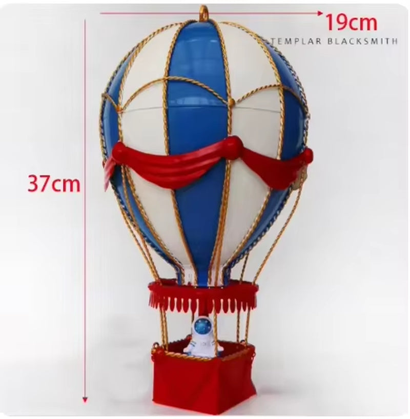 19Th Century European Retro Wrought Iron Hot Air Balloon Model Hotel Store Hanging Ornaments Crafts Home Furnishings Decoration