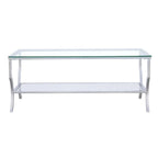 Coaster Contemporary Glass Top Rectangular Coffee Table in Clear