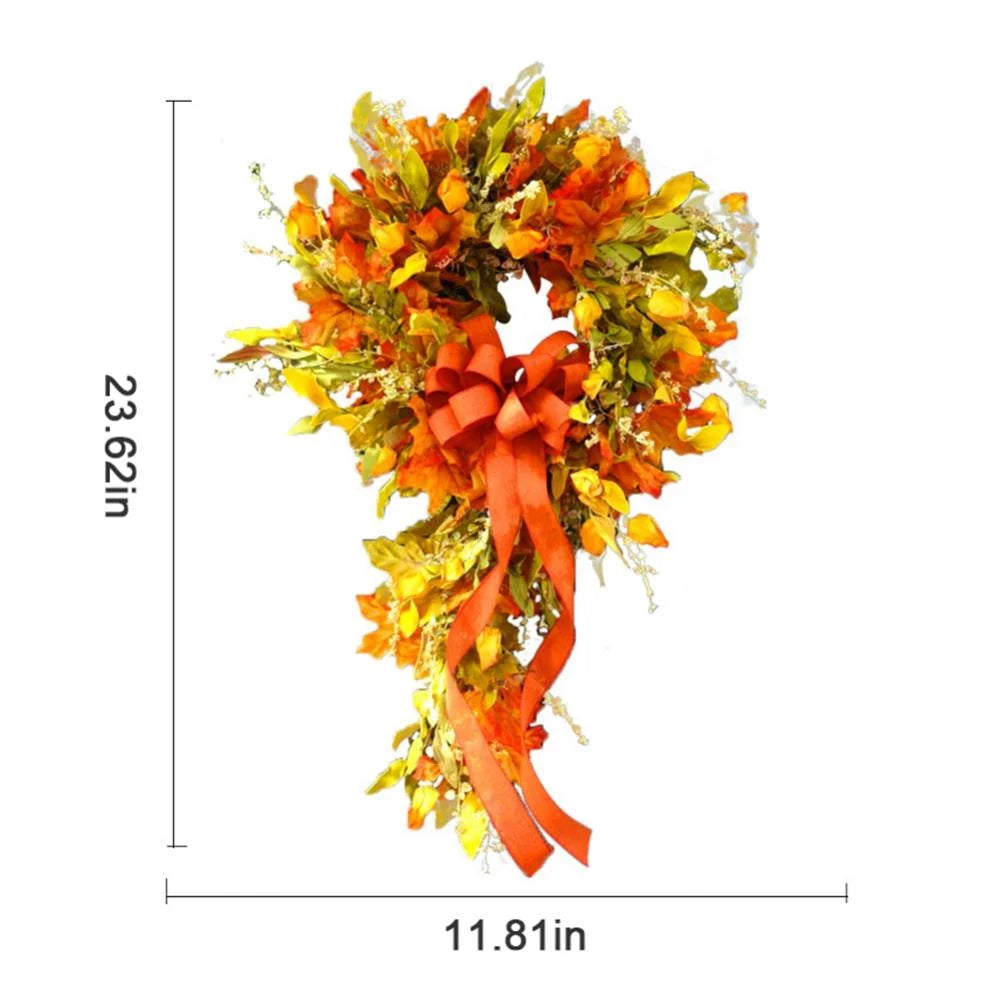 23 Inch Artificial Autumn Fall Wreath Fall Door Wreaths Autumn Wreath Fall Wreaths Farmhouse Wreaths Thanksgiving Decor for Front Door