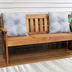 Tufted Indoor and Outdoor Decorative Throw Pillows - 19-Inch Square Patio Cushions Set of 2 - Weather-Resistant Polyester - Gray Geometric