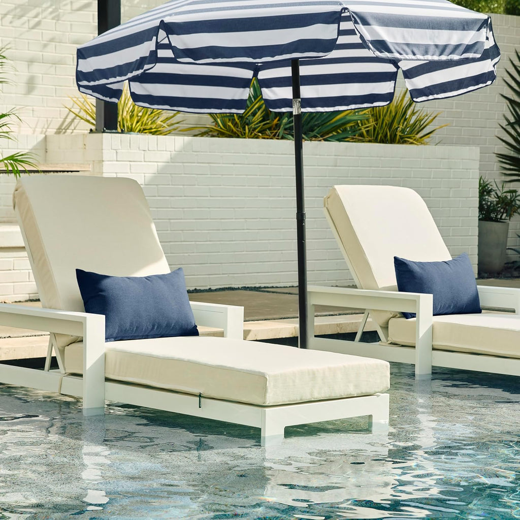 Outdoor Lumbar Pillow 2-Pack, 22 X 12, Stripe Pine Green Throw Pillows for Patio Furniture