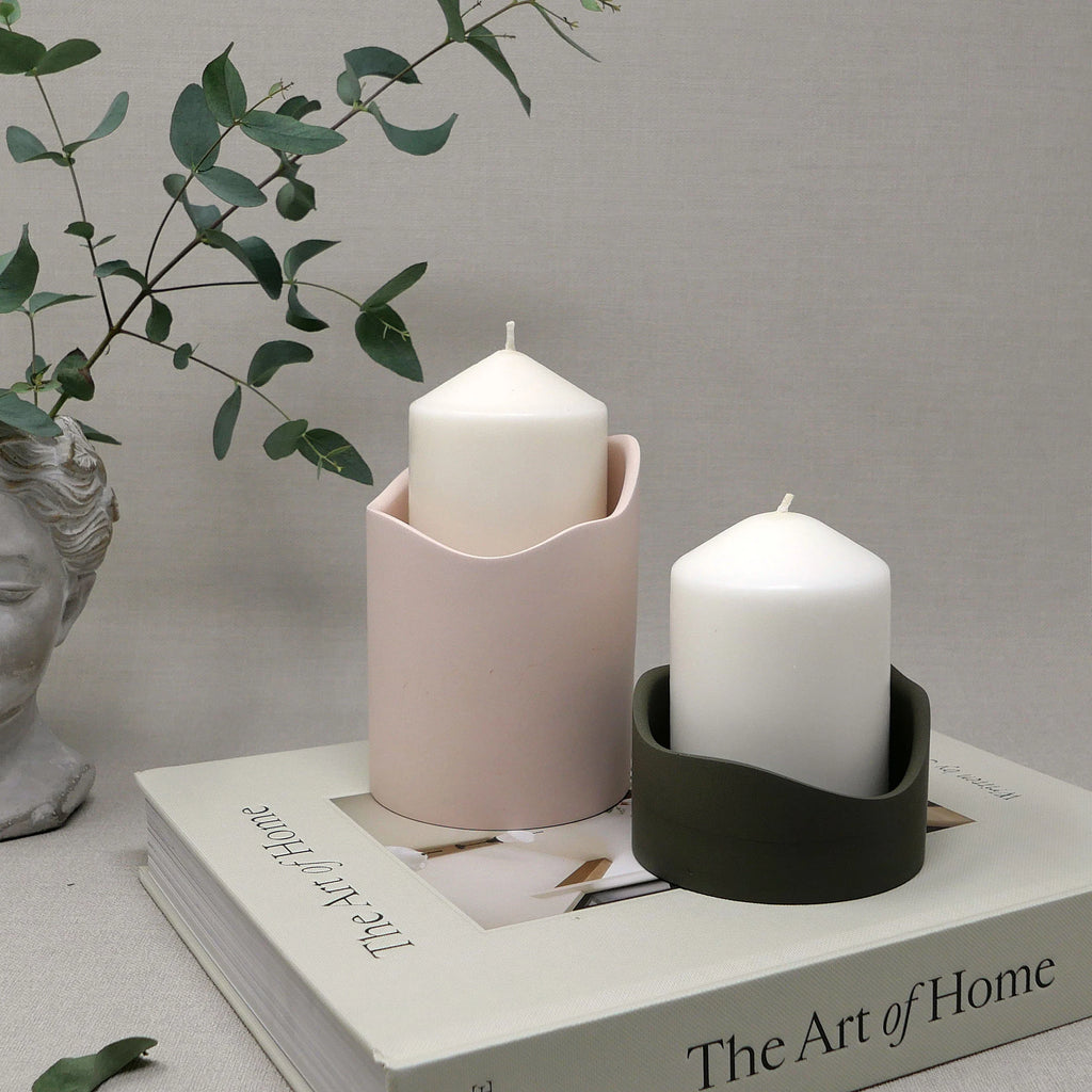 Jesmonite Holder - Candle Holder / Pen or Brush Holder