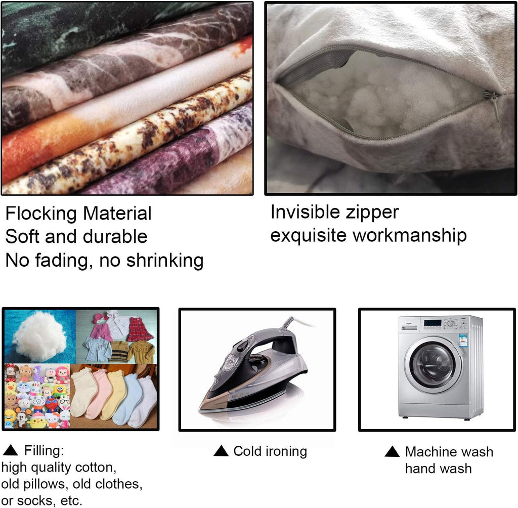 10 Pieces Set 15X15In Large Rock Pillows Cover for Kids Gaming Room Decoration Pillows Case for Bedroom Nursery Cushion Cover Christmas Tree Decoration Pillows Covers