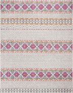 Madison Collection 9' X 12' Greyivory MAD797F Boho Chic Non-Shedding Living Room Bedroom Dining Home Office Area Rug