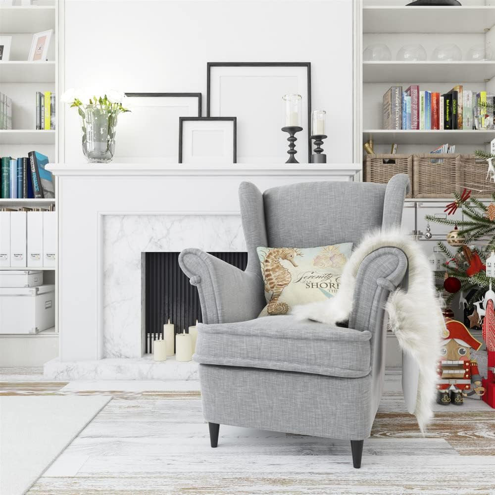 Outdoor Summer Pillow Covers 18X18, Set of 4 Beach Pillow Case, Patio Decoration Cushion Covers Cushion Case for Home Summer Seasonal Decoration