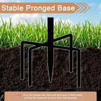 13 In. Diameter Metal Bird Bath with Removable Bowl and Stable Stake Easy Clean for Garden Yard Decor