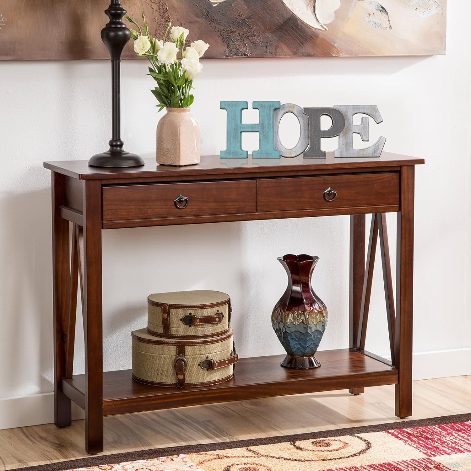 Rustic Wooden Word Sign, Decorative Letters Block, Hanging Wooden Sign, Wall Decor, Hope, 15.75'' X 5.2'' X 1.2''