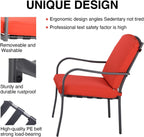 3 Pieces Outdoor Furniture,Patio Table and Chairs, Dinning Table and Chais, Patio Conversation Set, Porch Patio Set, Furniture Patio All-Weather Outdoor Patio Furniture