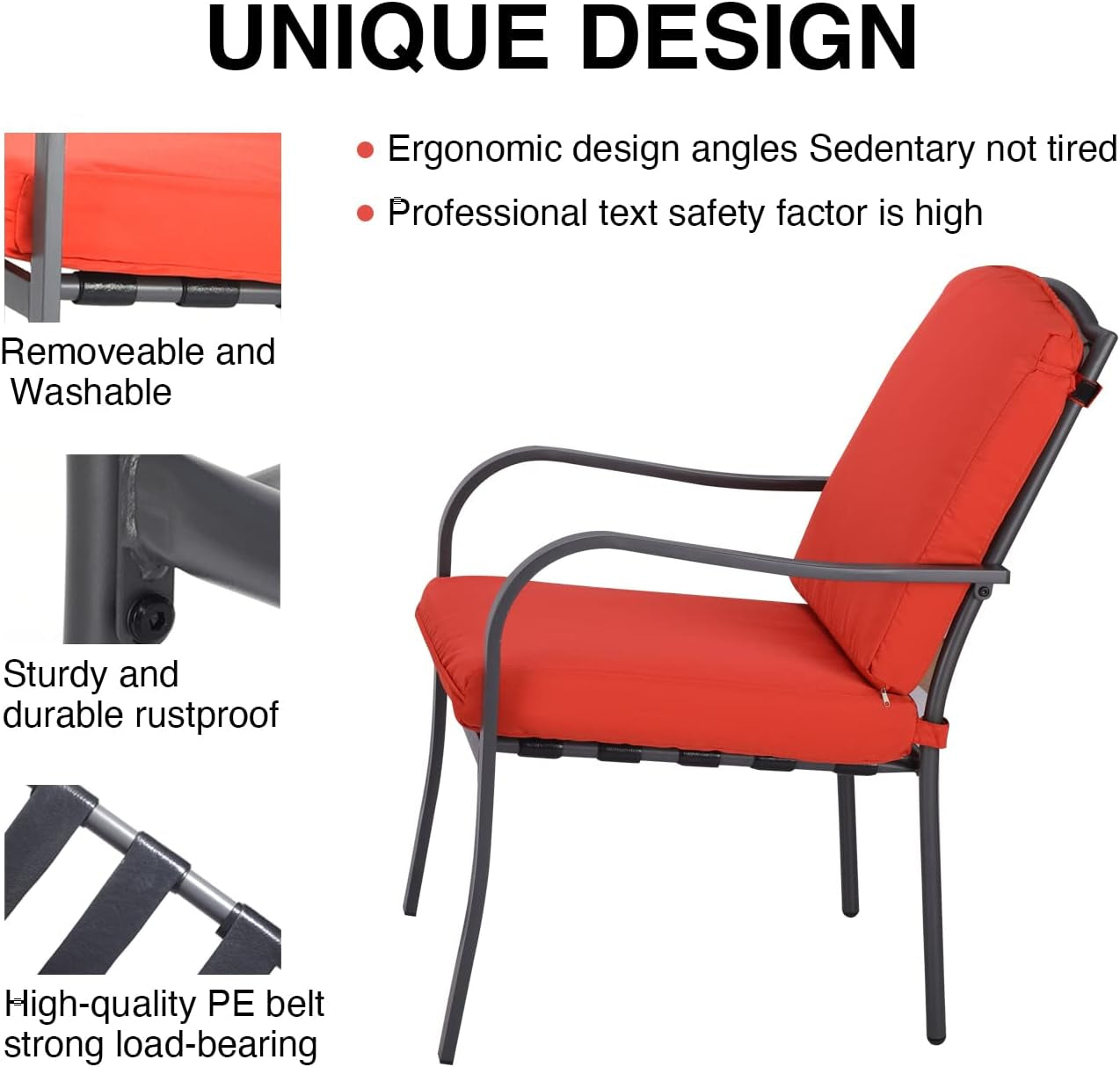 3 Pieces Outdoor Furniture,Patio Table and Chairs, Dinning Table and Chais, Patio Conversation Set, Porch Patio Set, Furniture Patio All-Weather Outdoor Patio Furniture