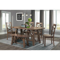 Regan 6 Piece Dining Set in Walnut