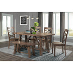 Regan 6 Piece Dining Set in Walnut