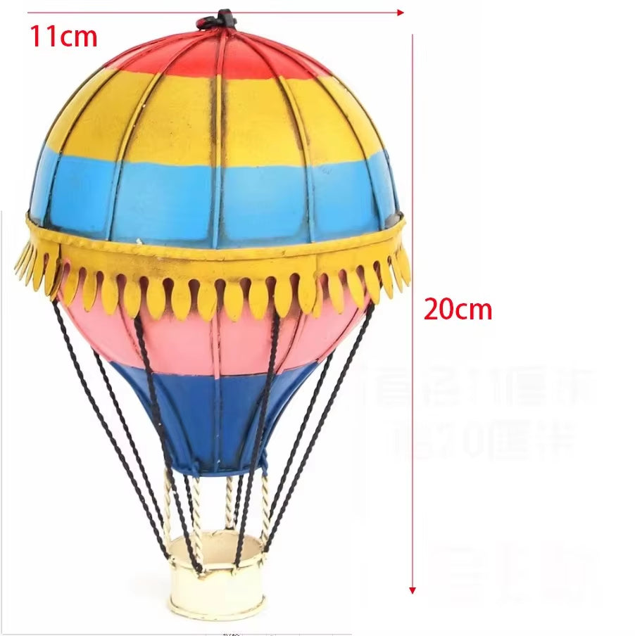 19Th Century European Retro Wrought Iron Hot Air Balloon Model Hotel Store Hanging Ornaments Crafts Home Furnishings Decoration