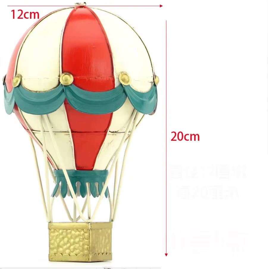 19Th Century European Retro Wrought Iron Hot Air Balloon Model Hotel Store Hanging Ornaments Crafts Home Furnishings Decoration