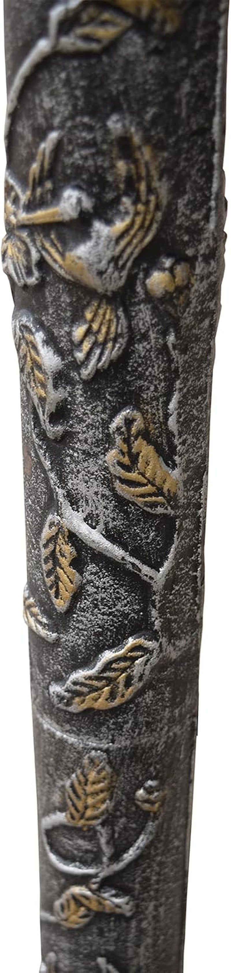 5131AP Antique Pewter Hummingbird Design Aluminum Birdbath, Silver