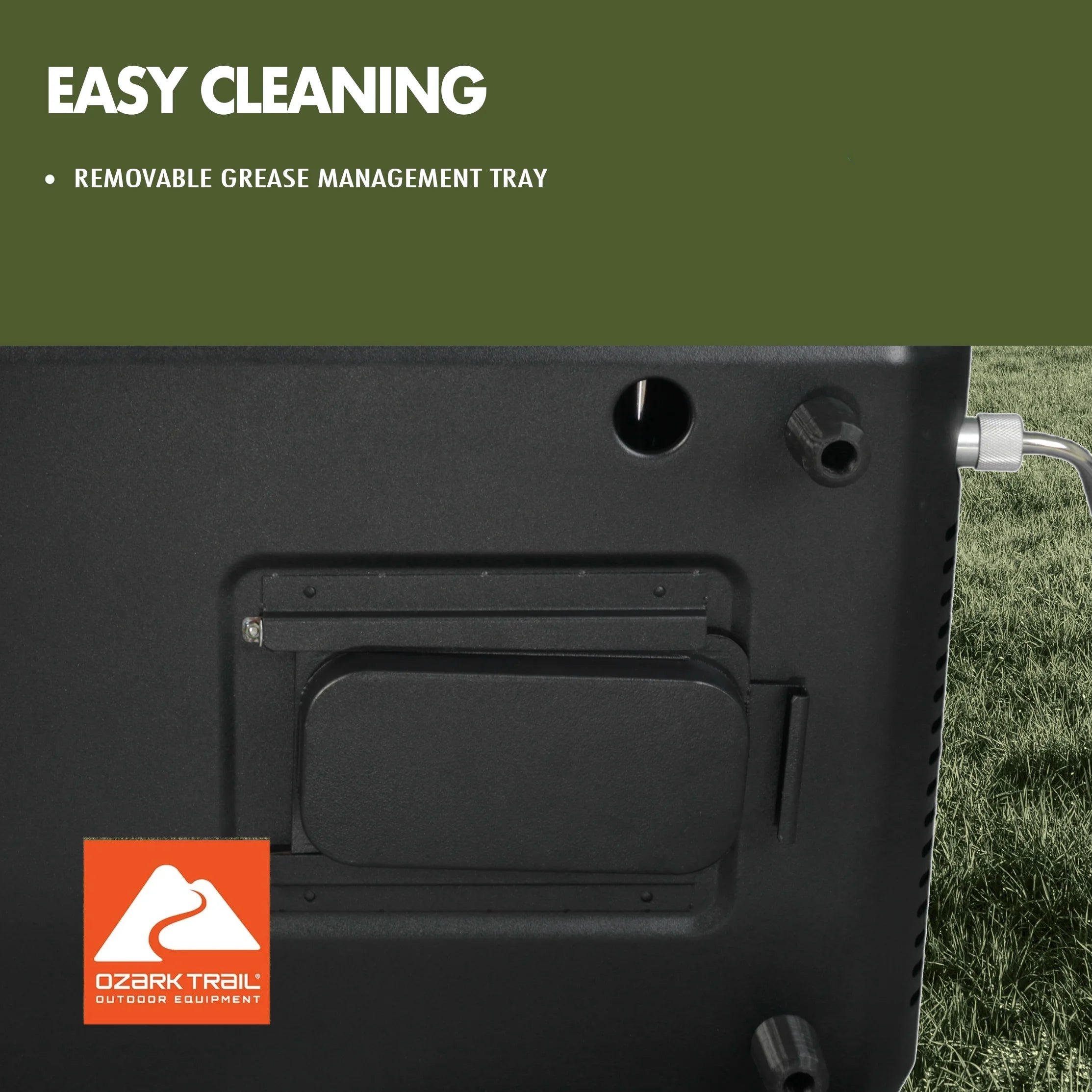 2 Burner Black Propane 2-In-1 Portable Camp Stove and Grill, Model GCT2220WB, New