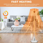 Electric Patio Heater, 2 Heating Modes, 750W/1500W Patio Heater, Outdoor Patio Heater, Infrared Patio Heater, Patio Heater for Outdoor Use, Free-Standing
