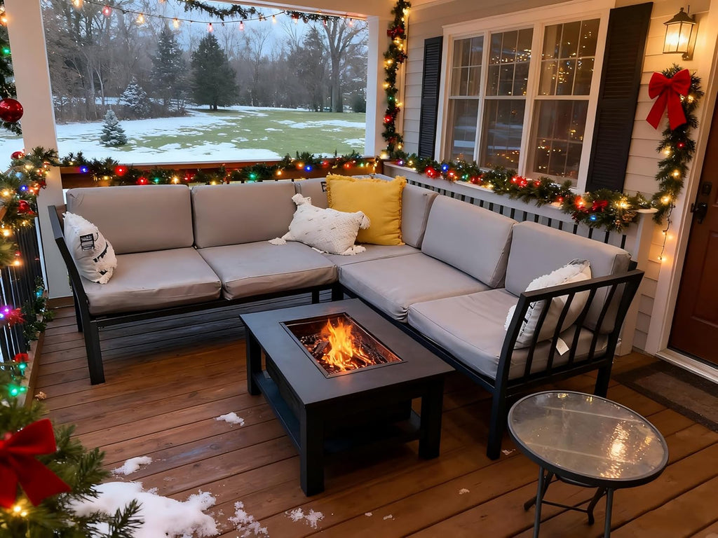 Patio Cushion Covers 24X24X4 Waterproof Outdoor Cushion Cover Replacement 4Packs Outdoor Seat Cushion Slipcover for Rattan Chair Sofa, Grey