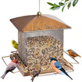 Heavy Duty Metal Bird Feeders for Outdoor Hanging, 3. 5LB Large Capacity Wild Bird Feeder