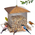 Heavy Duty Metal Bird Feeders for Outdoor Hanging, 3. 5LB Large Capacity Wild Bird Feeder
