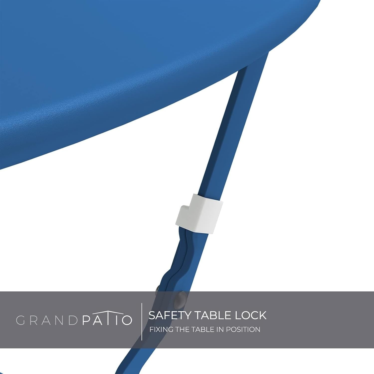 Premium Frame Patio Bistro Set, Folding Outdoor Patio Furniture Sets, 3 Piece Patio Set of Folding Patio Table and Chairs, Peacock Blue