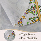 Rectangle Table Cloth, Waterproof Vinyl Tablecloth with Flannel Backing, Table L