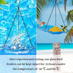 Hanging Bird Feeder - Bird Baths for Outdoors - Glass Birdbaths for Garden and Patio Decor, Pretty Gift Idea