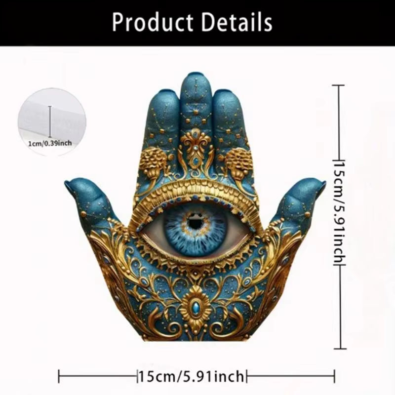 Evil Eye Hand Home Decor Palm Sculpture Evil Eye Hands Decorative Sculpture Home Decor Statue Figurine Ornament for Bookshelf